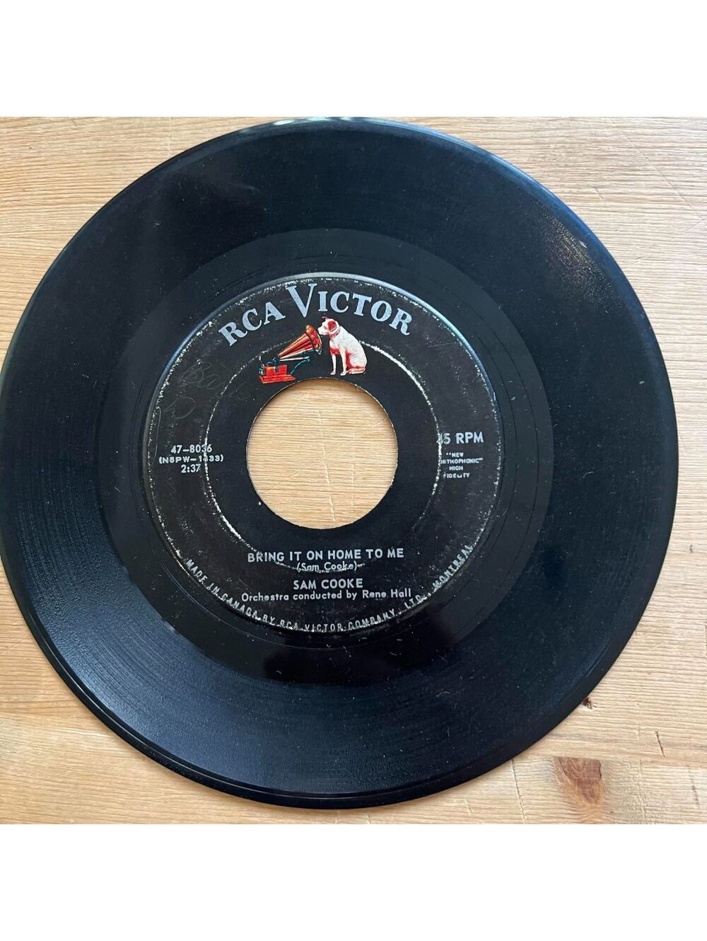 Sam Cooke - Bring it on Home To Me/Having a Party 45rpm VG+ R91